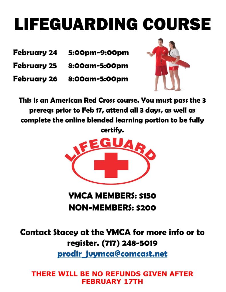 Lifeguarding Course Schedule