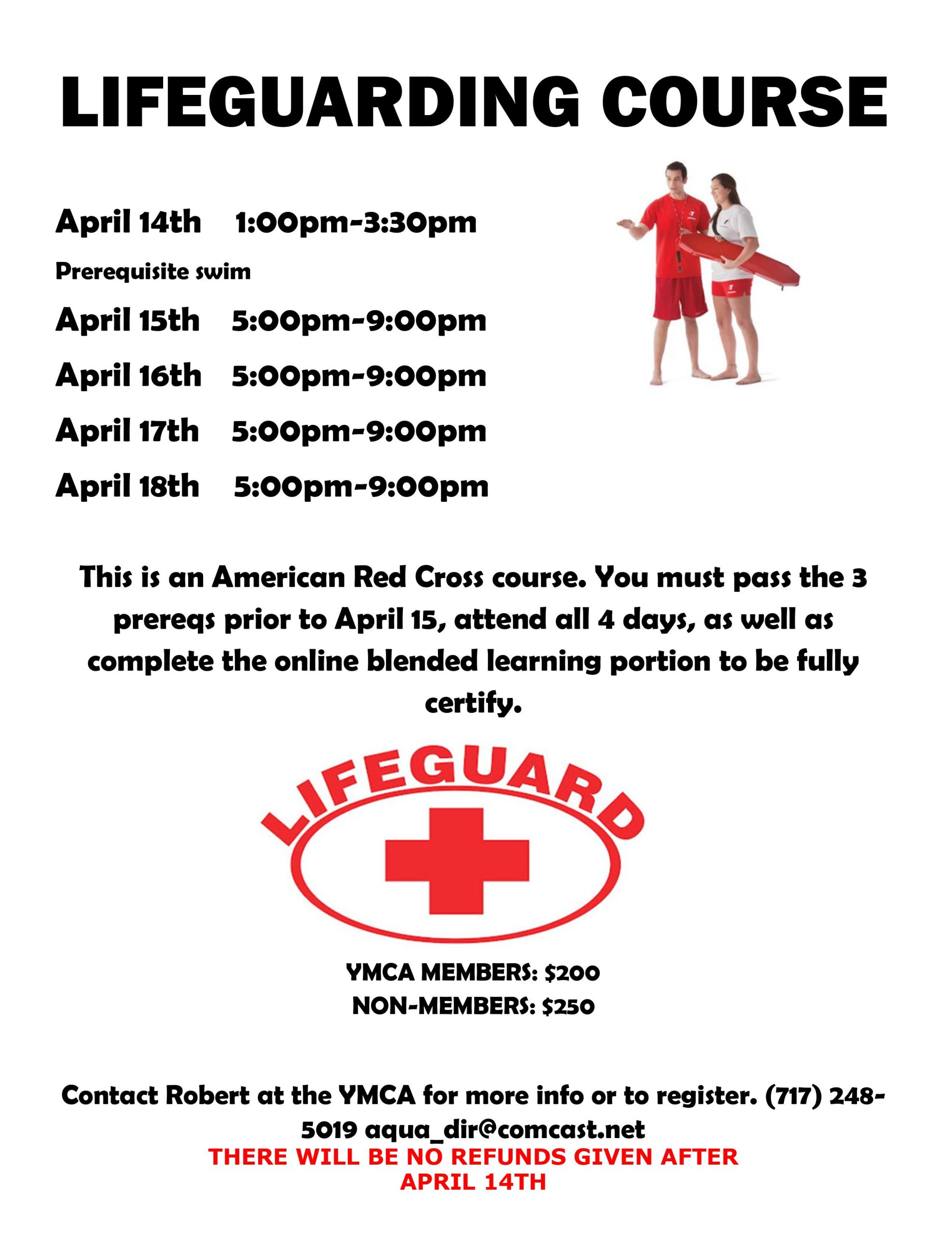 Lifeguarding Course Flyer April 14th